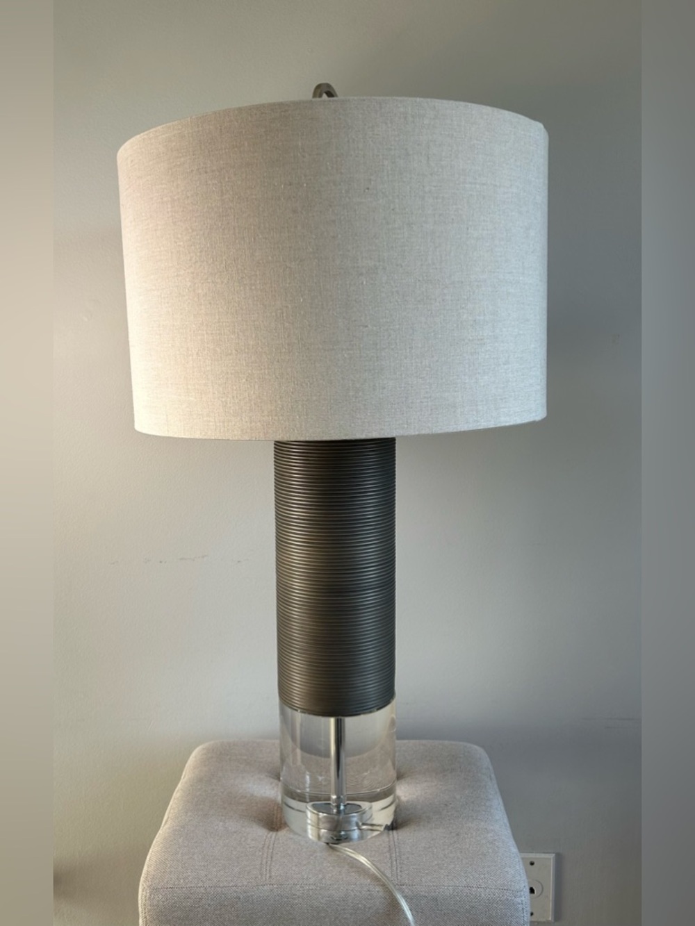 Flow Decor Baby Atlantic Table Lamp Glass Base Beautiful - Pre-owned See Pics - Picture 2 of 16
